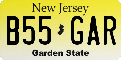 NJ license plate B55GAR