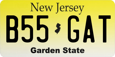 NJ license plate B55GAT