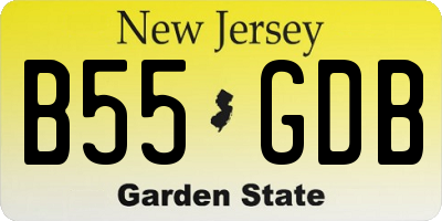 NJ license plate B55GDB