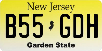 NJ license plate B55GDH