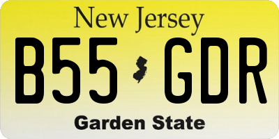 NJ license plate B55GDR