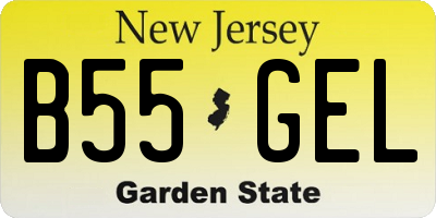 NJ license plate B55GEL