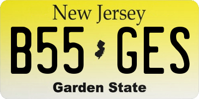 NJ license plate B55GES