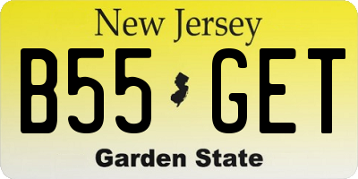 NJ license plate B55GET