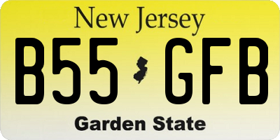 NJ license plate B55GFB