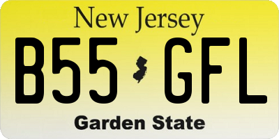 NJ license plate B55GFL