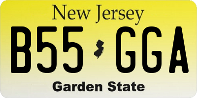 NJ license plate B55GGA