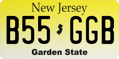 NJ license plate B55GGB