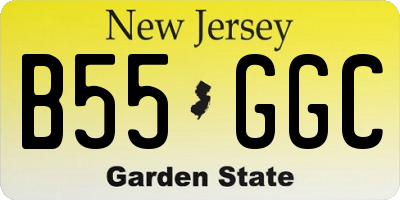 NJ license plate B55GGC