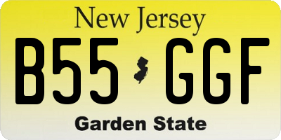 NJ license plate B55GGF