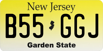 NJ license plate B55GGJ