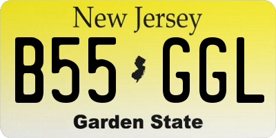 NJ license plate B55GGL