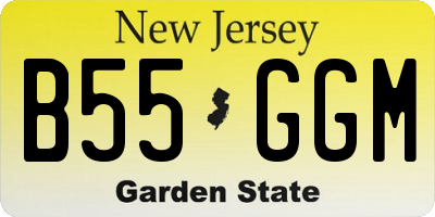 NJ license plate B55GGM