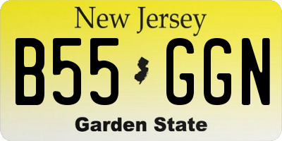 NJ license plate B55GGN