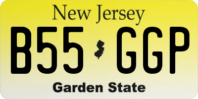 NJ license plate B55GGP