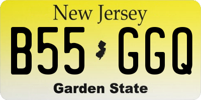 NJ license plate B55GGQ