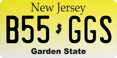 NJ license plate B55GGS