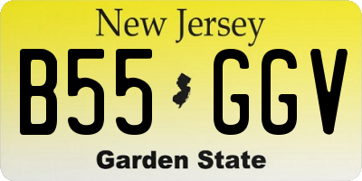 NJ license plate B55GGV
