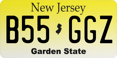 NJ license plate B55GGZ