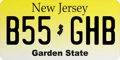 NJ license plate B55GHB