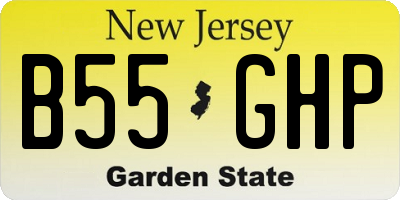 NJ license plate B55GHP