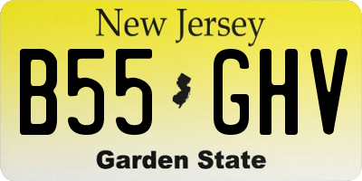 NJ license plate B55GHV