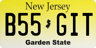 NJ license plate B55GIT