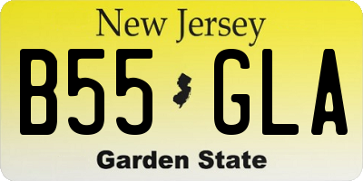 NJ license plate B55GLA