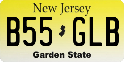NJ license plate B55GLB