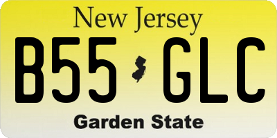 NJ license plate B55GLC