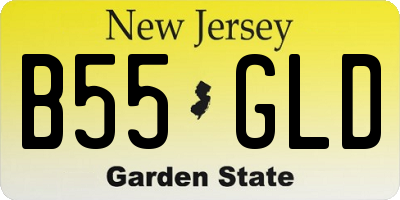 NJ license plate B55GLD