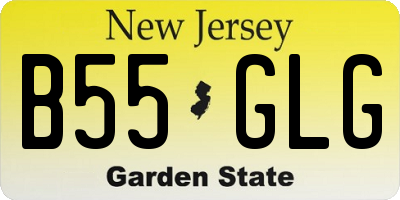 NJ license plate B55GLG