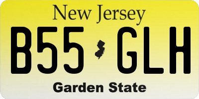 NJ license plate B55GLH