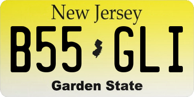 NJ license plate B55GLI