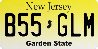 NJ license plate B55GLM