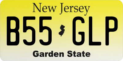 NJ license plate B55GLP