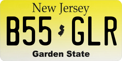 NJ license plate B55GLR