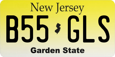 NJ license plate B55GLS