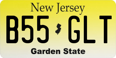 NJ license plate B55GLT