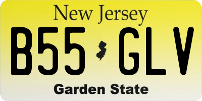 NJ license plate B55GLV