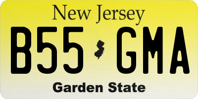 NJ license plate B55GMA