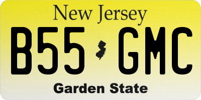 NJ license plate B55GMC