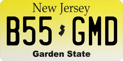 NJ license plate B55GMD