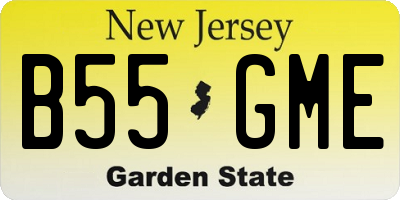 NJ license plate B55GME