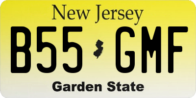 NJ license plate B55GMF