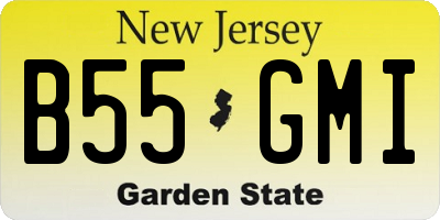 NJ license plate B55GMI
