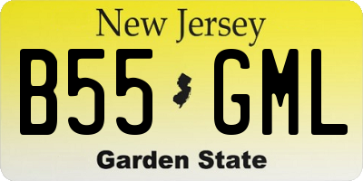 NJ license plate B55GML