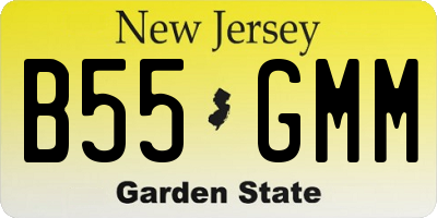 NJ license plate B55GMM