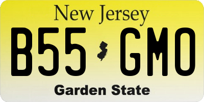 NJ license plate B55GMO