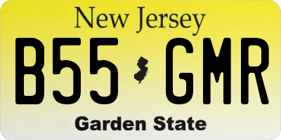NJ license plate B55GMR